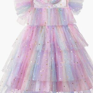 Baby Girls Tulle Tutu Dress Summer Birthday Party Babydoll Dresses Size 3T